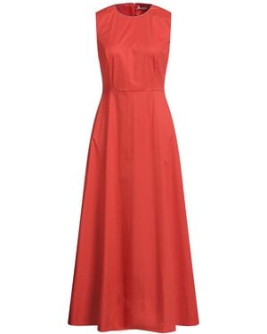 Peserico Maxi Dress Cotton, Elastane - Red