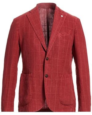 L.B.M. 1911 Brick Blazer Linen, Cotton, Nylon - Red