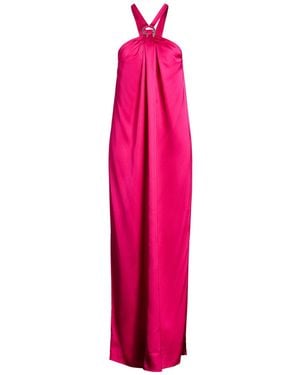 8pm Fuchsia Maxi Dress Viscose - Pink