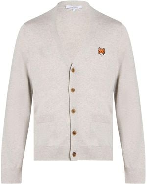 Maison Kitsuné Cardigan Wool - White