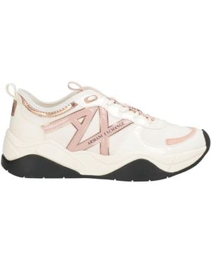 ARMANI EXCHANGE Cream Trainers Polyester, Polyurethane - Natural