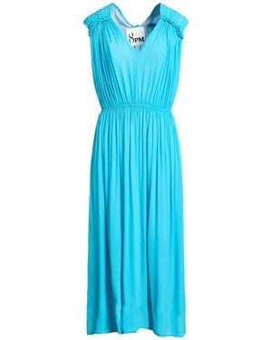8pm Midi Dress Viscose - Blue
