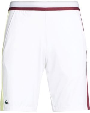 Lacoste Shorts & Bermuda Shorts Polyester, Elastane - White