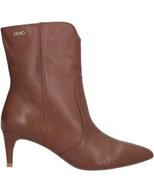 Liu Jo Camel Ankle Boots Leather - Brown
