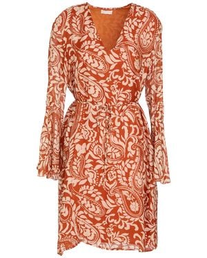 Liu Jo Mini Dress Viscose, Silk - Orange