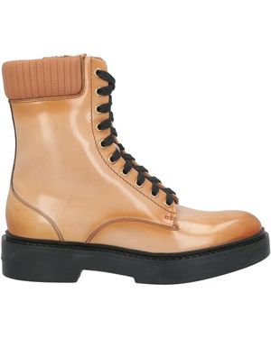 Santoni Camel Ankle Boots Leather - Brown