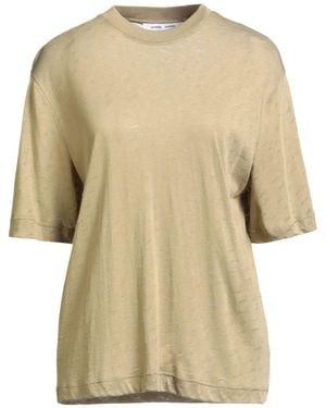 Samsøe & Samsøe Khaki T-Shirt Lyocell, Organic Cotton - Natural