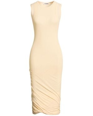 Jil Sander Midi Dress Cotton - Natural