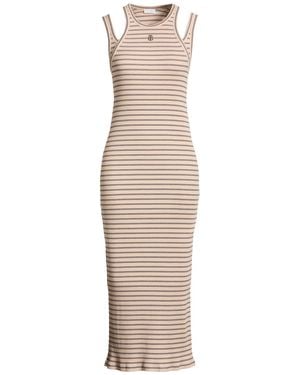 Brunello Cucinelli Midi Dress Cotton, Elastane - Natural
