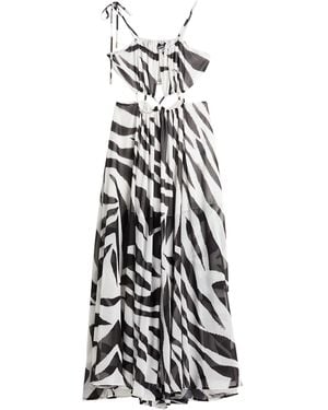 Just Cavalli Maxi Dress Polyester - White