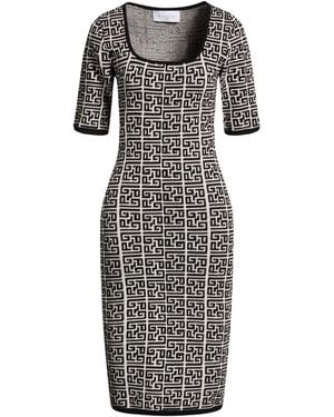 Gaelle Paris Midi Dress Polyamide, Viscose, Polyester - Black