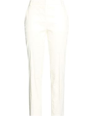 Pinko Pants Linen, Viscose, Elastane - White