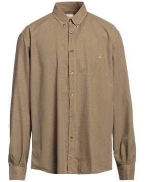 Brooksfield Shirt Cotton - Brown