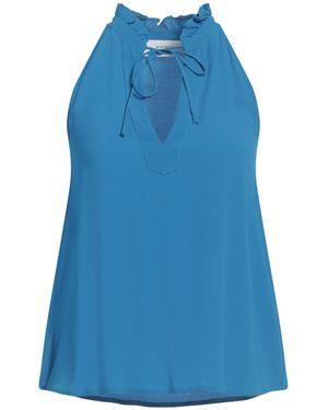 Beatrice B. Top Acetate, Silk - Blue