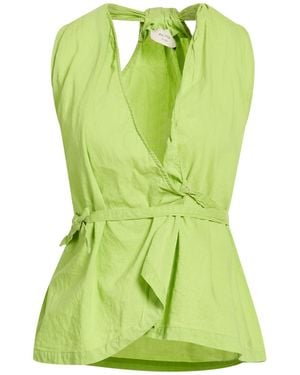 Alysi Chocolat Lime Top Linen, Lyocell, Elastane - Green