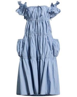 Hache Light Midi Dress Cotton - Blue