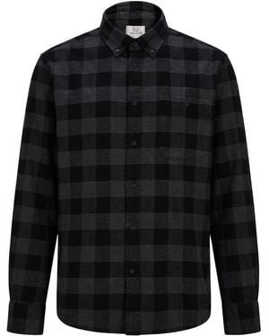 Woolrich Charcoal Shirt Cotton - Black