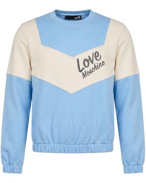 Love Moschino Sky Sweatshirt Cotton, Elastane - Blue