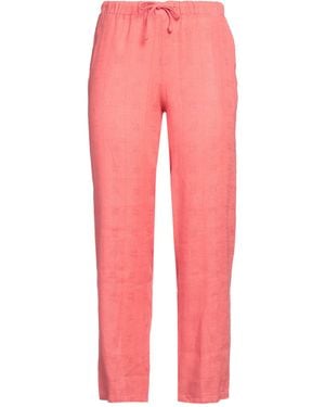 Rossopuro Burgundy Pants Linen, Viscose - Pink