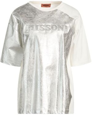Missoni T-Shirt Cotton, Metallic Polyester - White