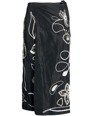 forte_forte Midi Skirt Polyester - Black