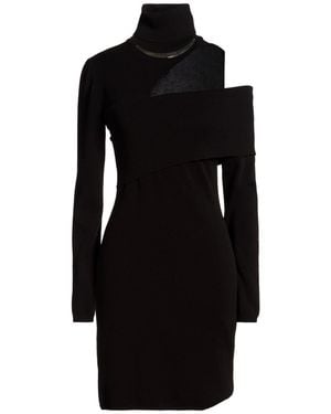 SIMONA CORSELLINI Mini Dress Viscose, Polyester - Black