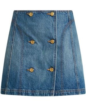 Ulla Johnson Denim Skirt Cotton - Blue