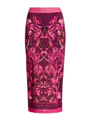 Versace Jeans Couture Midi Skirt Viscose, Elastane - Red