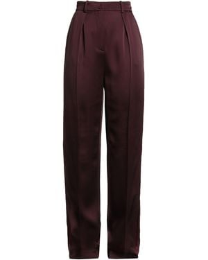 Elisabetta Franchi Burgundy Trousers Acetate, Viscose - Purple