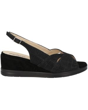 Melluso Sandals Textile Fibres - Black