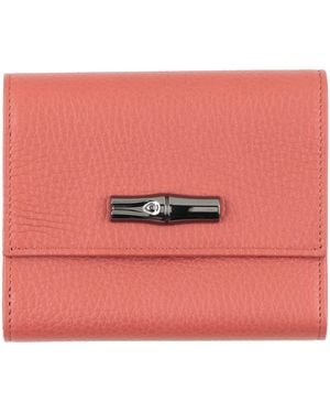 Longchamp Brick Wallet Cowhide - Pink