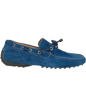 Santoni Loafers Leather - Blue