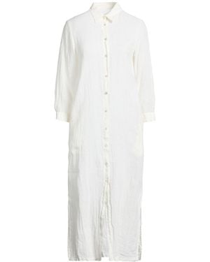 120% Lino Midi Dresses - White