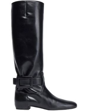Roger Vivier Boot Leather - Black