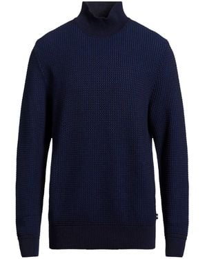 BOSS Turtleneck Cotton, Virgin Wool - Blue