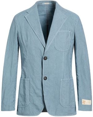 Massimo Alba Blazer Cotton, Linen - Blue