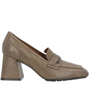 Zoe Military Loafers Leather - Gray