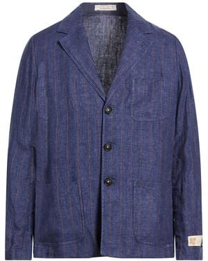 Massimo Alba Blazer Linen, Elastane - Blue