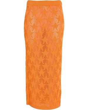 Akep Midi Skirts - Orange