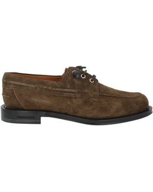 DSquared² Khaki Lace-Up Shoes Leather - Brown