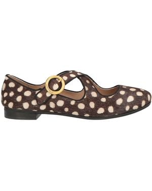 Maliparmi Chocolate Ballet Flats Leather - Brown