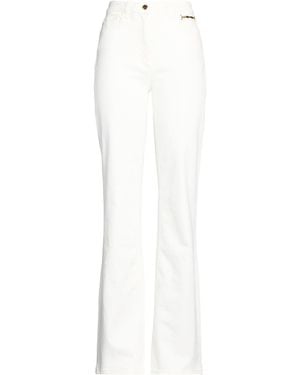 Elisabetta Franchi Ivory Jeans Cotton, Elastane - White