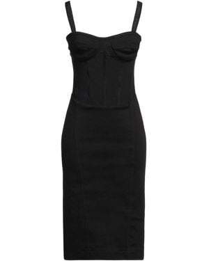 Pinko Midi Dress Cotton, Elastomultiester, Lyocell, Elastane, Polyamide - Black