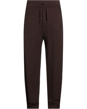 Loro Piana Dark Trousers Virgin Wool, Silk, Linen, Polyamide, Elastane - Brown