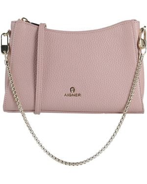 Aigner Antique Rose Cross-Body Bag Leather - Pink