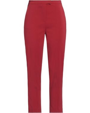 Patrizia Pepe Brick Trousers Polyester, Elastane - Red