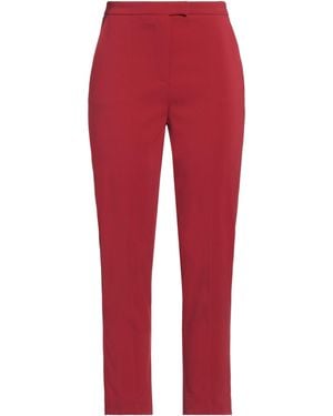 Patrizia Pepe Brick Trousers Polyester, Elastane - Red