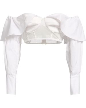 Elisabetta Franchi Top Cotton, Elastane - White