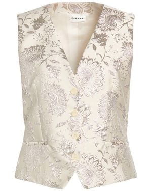 P.A.R.O.S.H. Ivory Tailored Vest Polyester, Polyamide, Metal - Natural