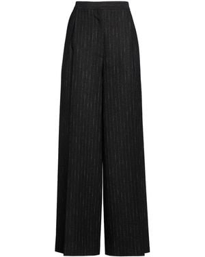 Lardini Trousers Virgin Wool, Viscose, Polyamide, Metallic Polyester, Cotton - Black